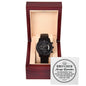 To My Brother Black Chronograph Watch