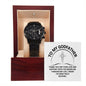 To My Godfather Black Chronograph Watch