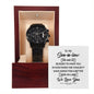 To My Son-in-law Black Chronograph Watch