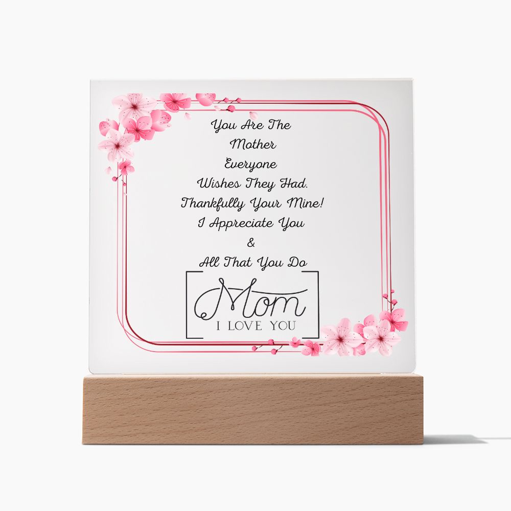 To My Mom | I Love You | Square Plaque