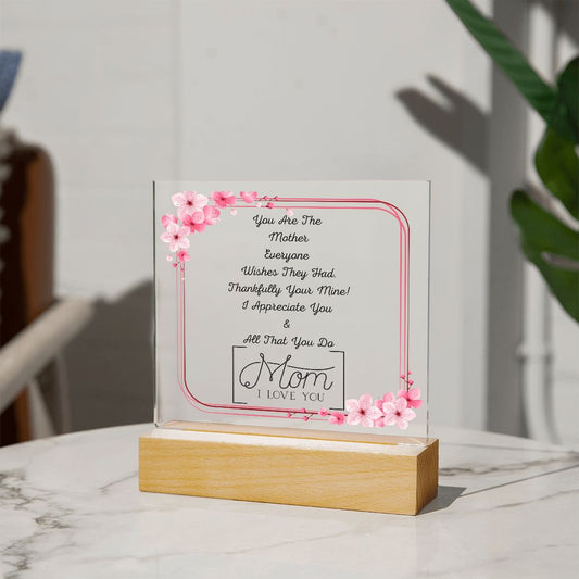 To My Mom | I Love You | Square Plaque
