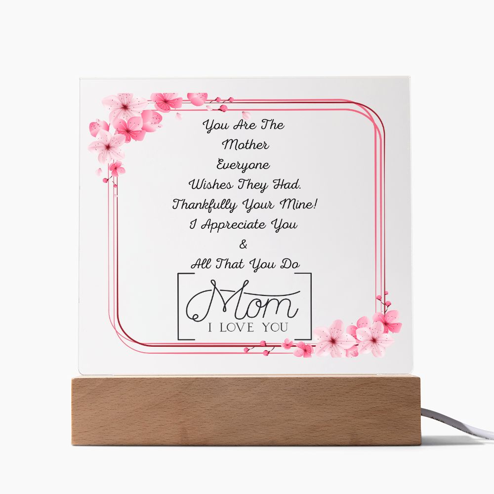 To My Mom | I Love You | Square Plaque