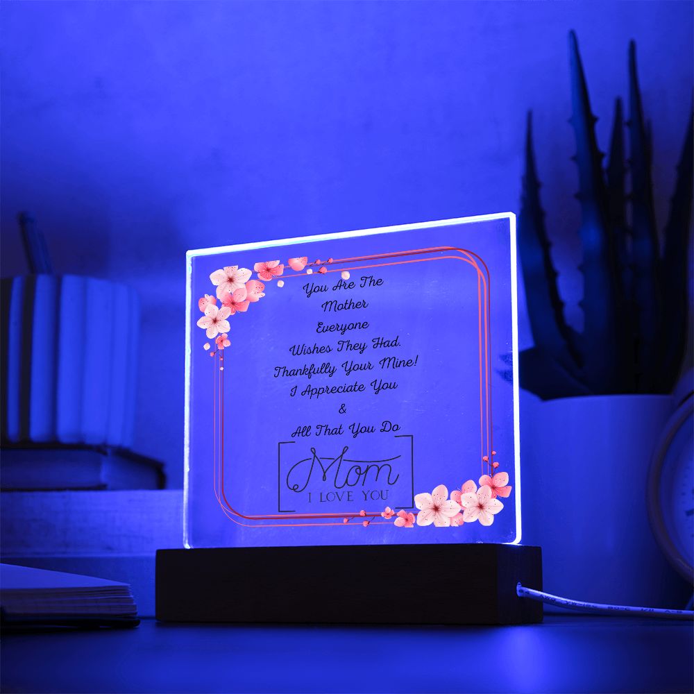 To My Mom | I Love You | Square Plaque