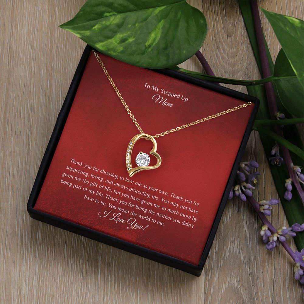 To My Stepped Up Mom | I Love You | Forever Love Necklace