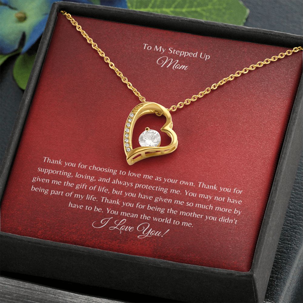 To My Stepped Up Mom | I Love You | Forever Love Necklace