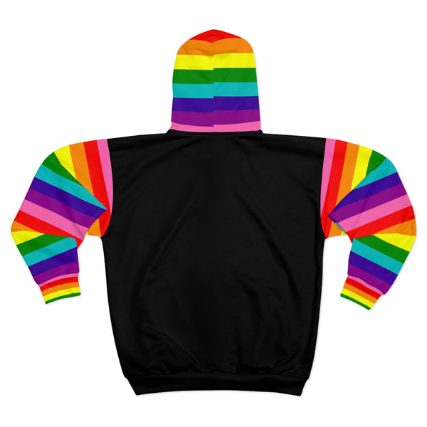 Pride Rainbow Zip Hoodie - 'I Am Exactly Who I Am Supposed to Be'