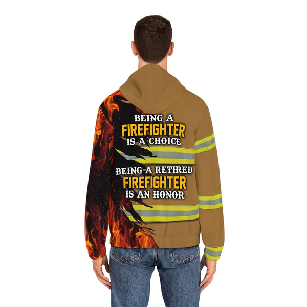 Retired Firefighter Full-Zip Hoodie