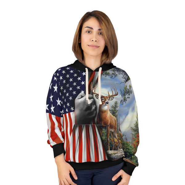 Deer & USA Flag Hoodie