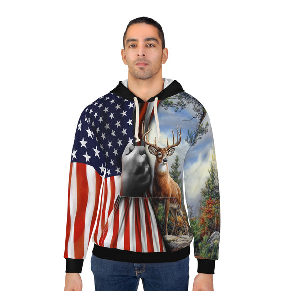 Deer & USA Flag Hoodie