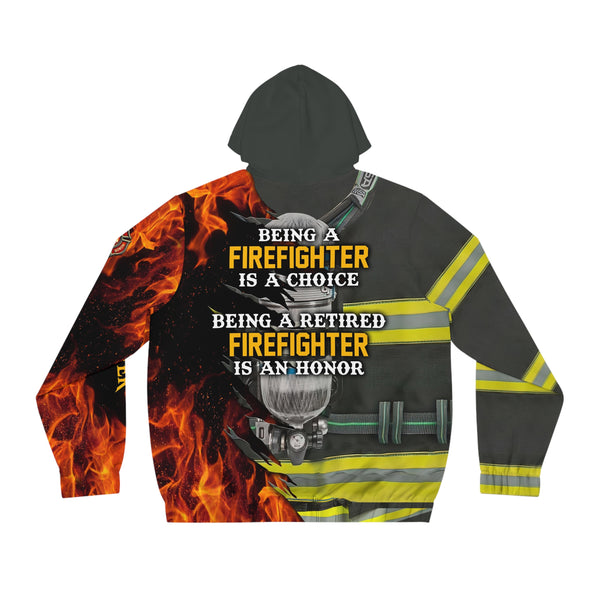 Retired Fire Fighter Full-Zip Hoodie