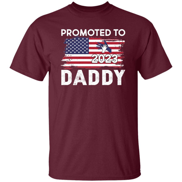 30 T-Shirt PNG Promoted To Daddy 2023 T-Shirt