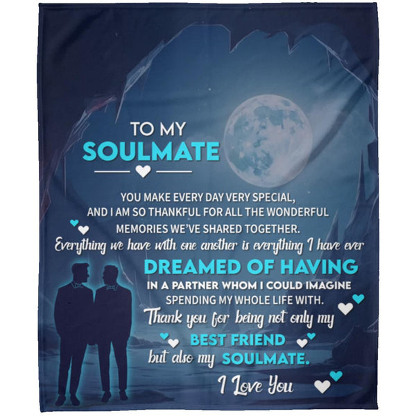 To My Soulmate Fleece Blanket