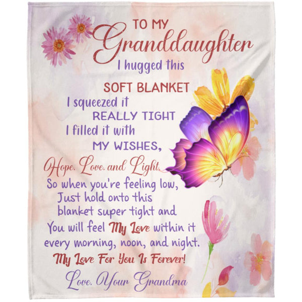 To My Granddaughter Fleece Blanket