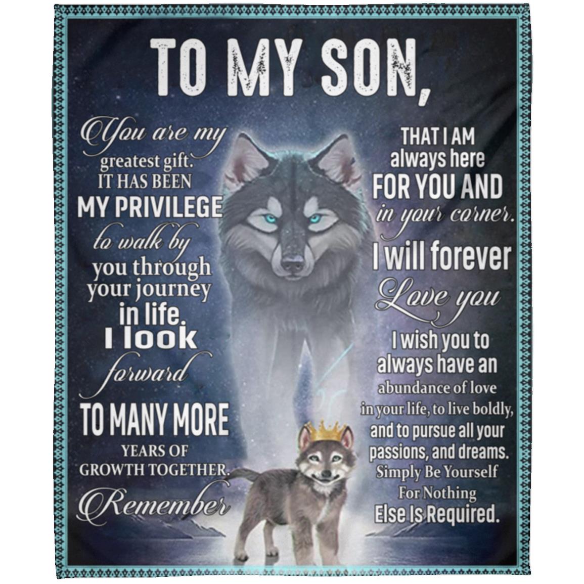 To My Son Fleece Blanket