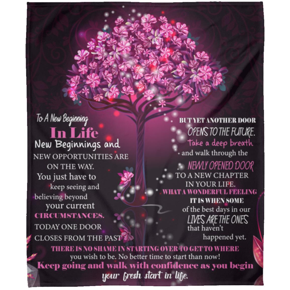 To A New Beginning Fleece Blanket