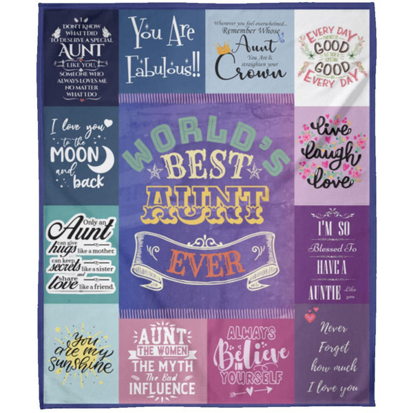 World's Best Aunt Ever Fleece Blanket