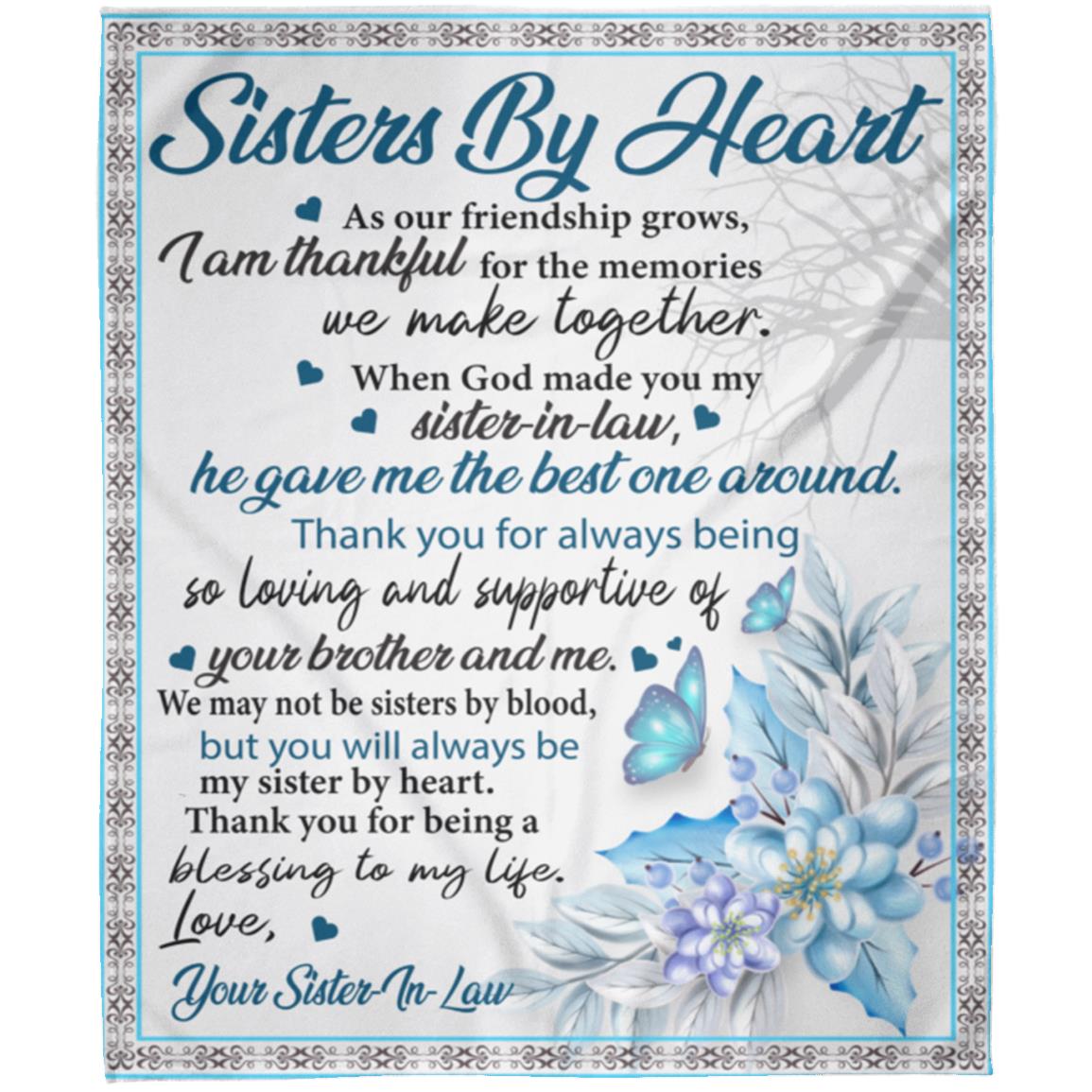 Sisters By Heart Fleece Blanket