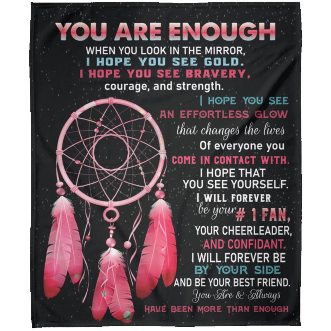 You Are Enough Fleece Blanket