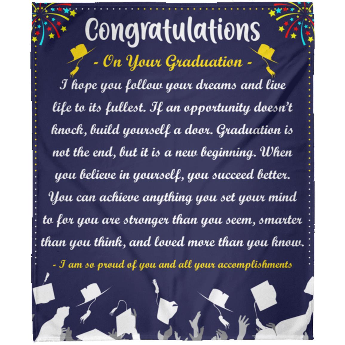 Congratulations On Your Graduation Fleece Blanket