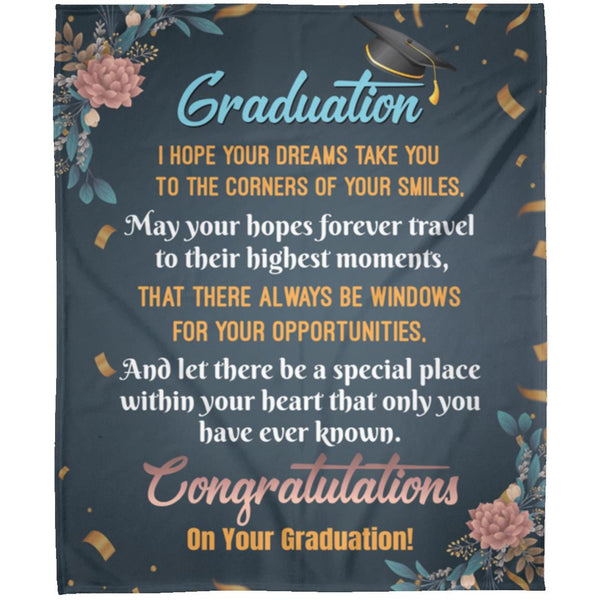 Graduation Fleece Blanket