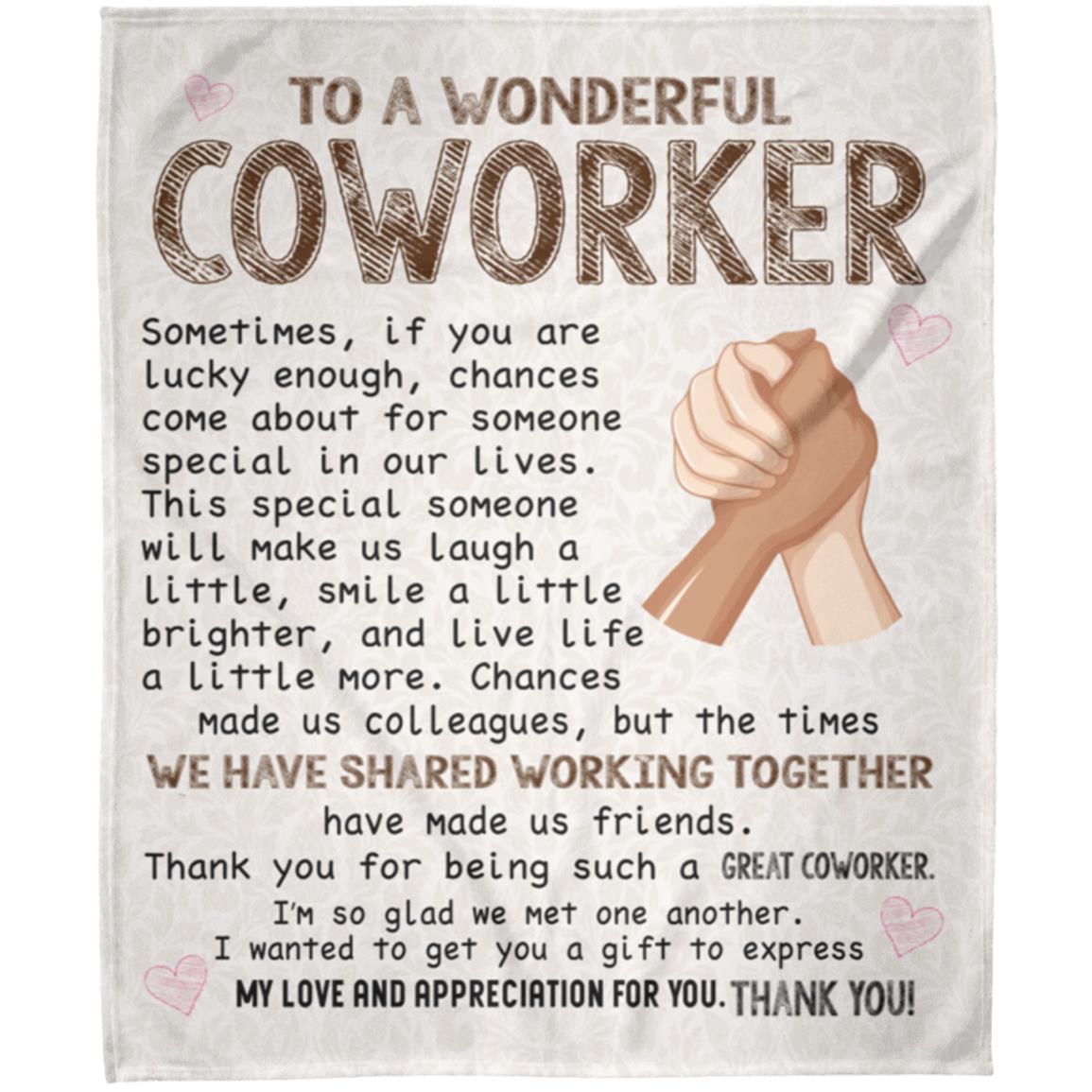 To A Wonderful Coworker Fleece Blanket