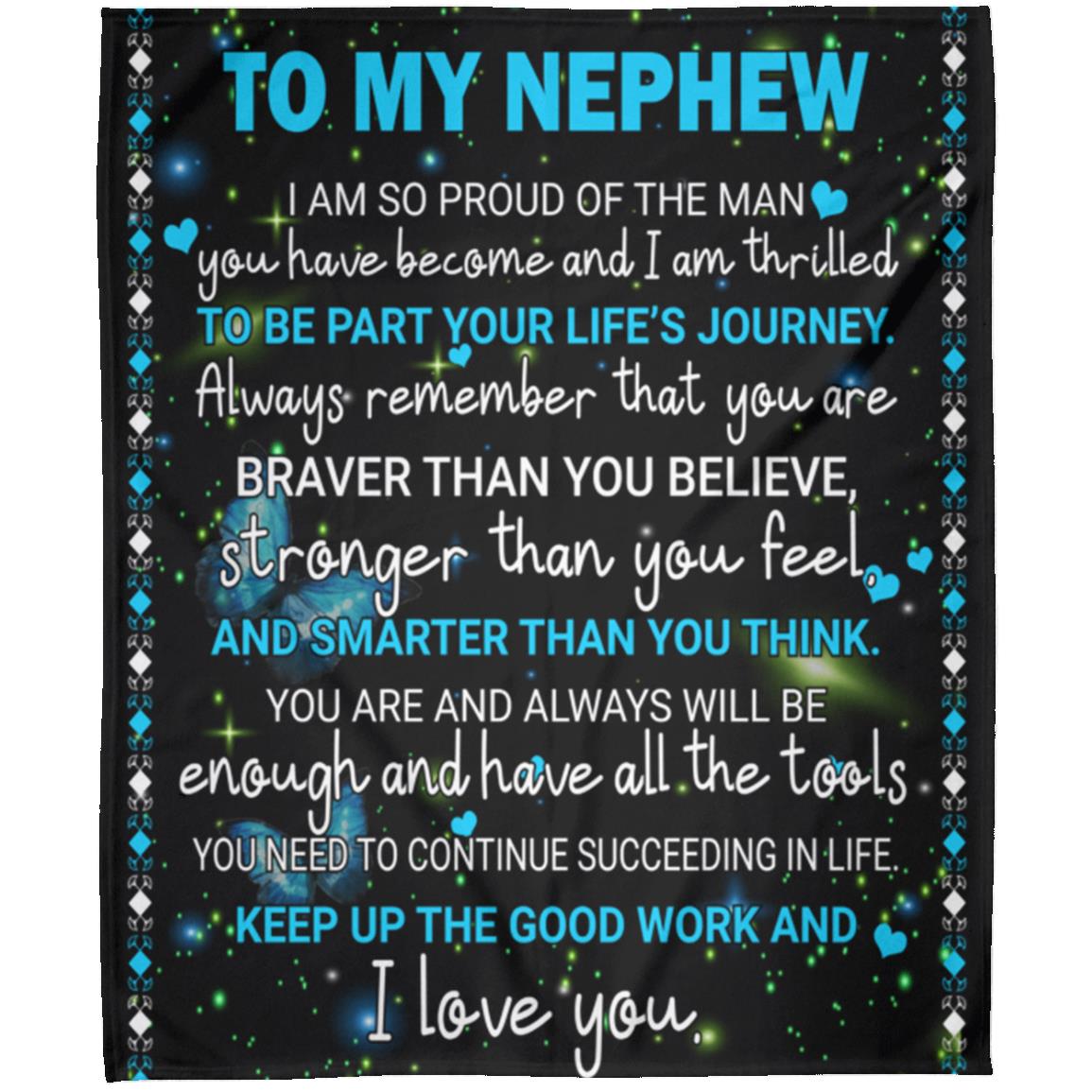 To My Nephew Fleece Blanket