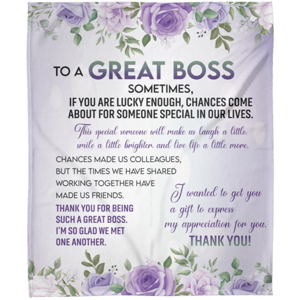 To A Great Boss Fleece Blanket