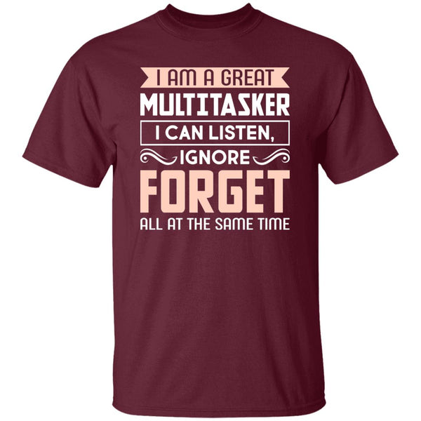 18 T-Shirt PNG I Am A Great Multitasker T-Shirt