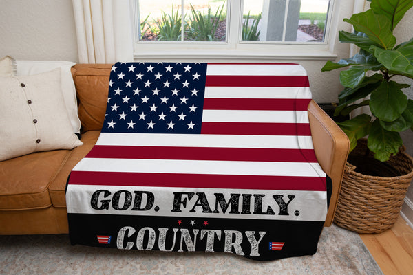 God, Family, & Country Blanket