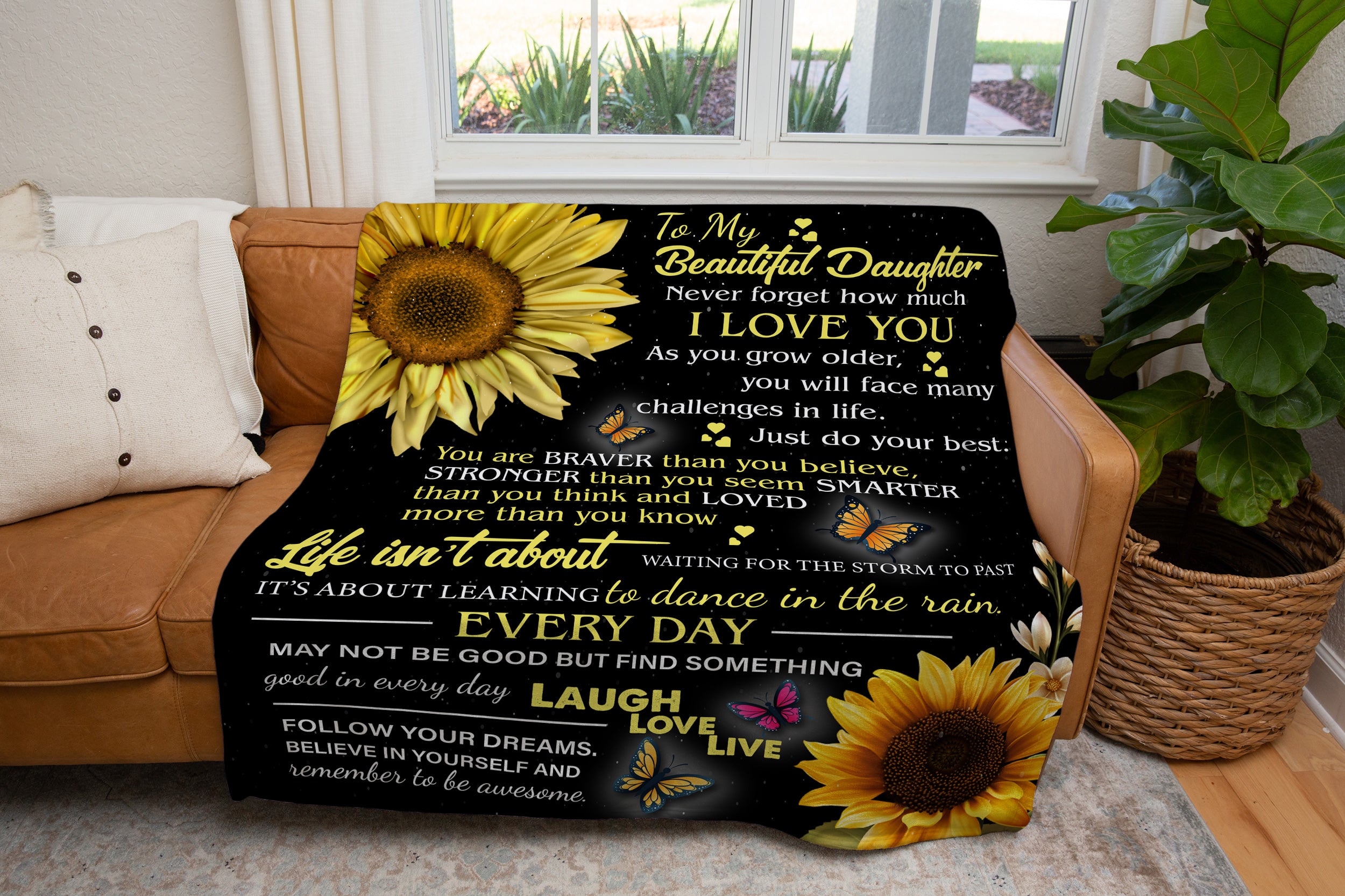 To My Beautiful Daughter Blanket