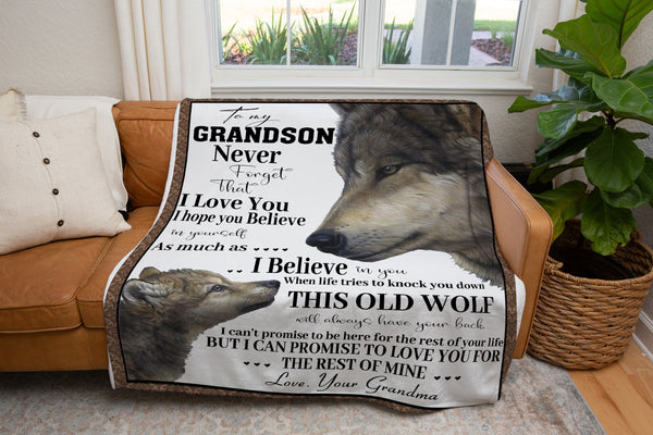 To My Grandson Blanket