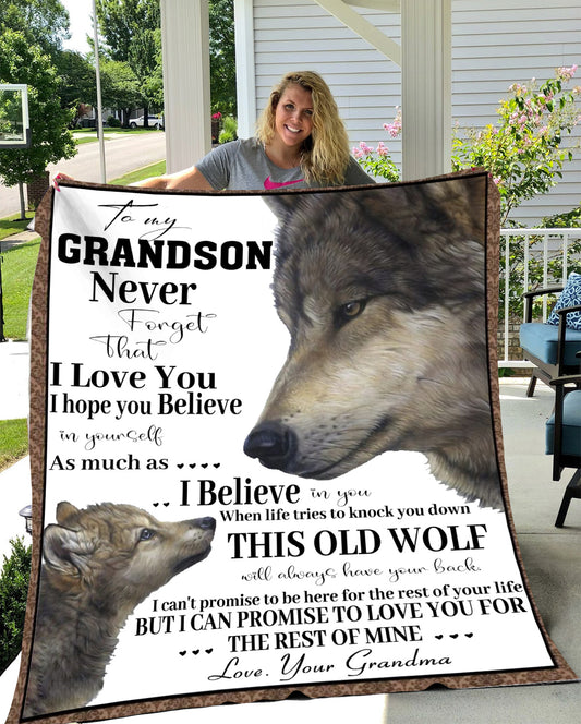 To My Grandson Blanket