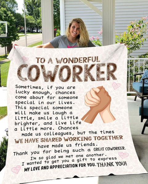 To A Wonderful Coworker Fleece Blanket