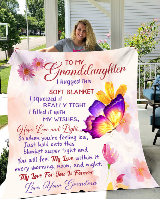 To My Granddaughter Fleece Blanket