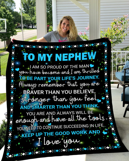 To My Nephew Fleece Blanket