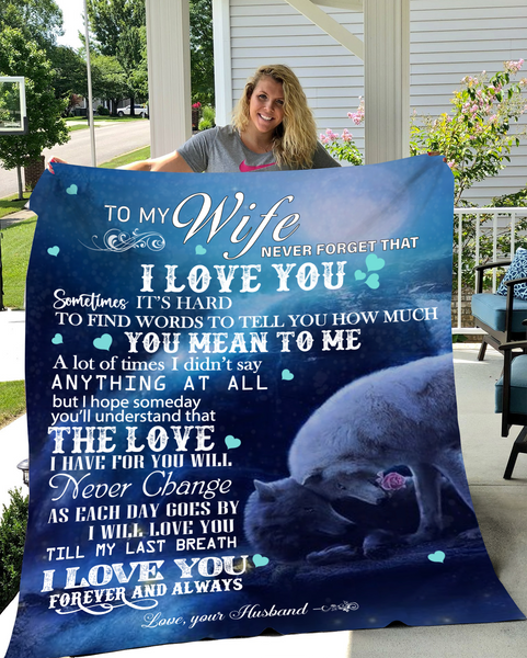 To My Wife Blanket