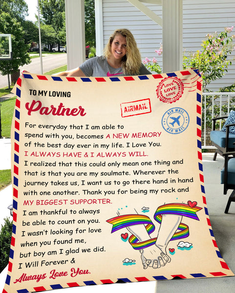 To My Loving Parner Fleece Blanket