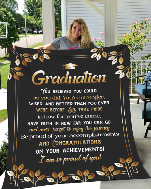 Graduation Fleece Blanket