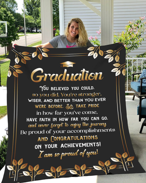 Graduation Fleece Blanket