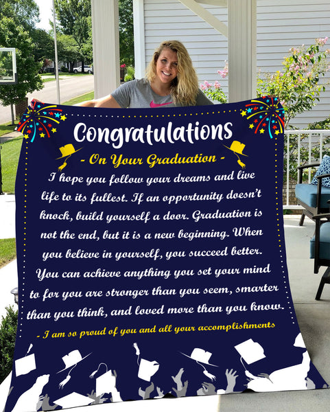 Congratulations On Your Graduation Fleece Blanket