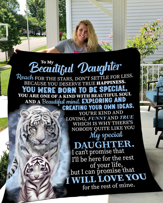 To My Beautiful Daughter Blanket