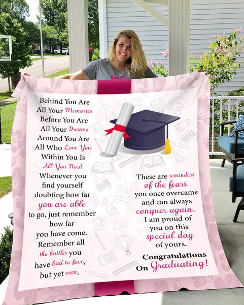 Congratulations On Graduating Fleece Blanket