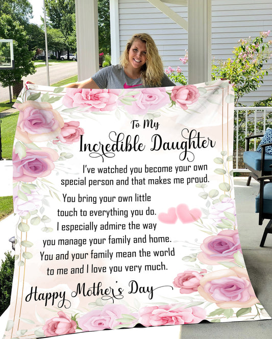 To My Incredible Daughter Blanket