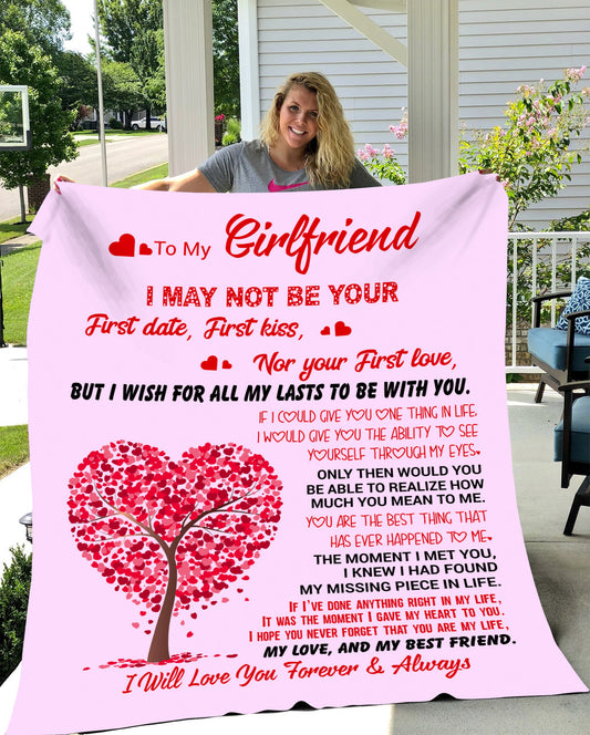 To My Girlfriend Fleece Blanket