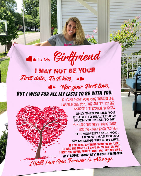 To My Girlfriend Fleece Blanket