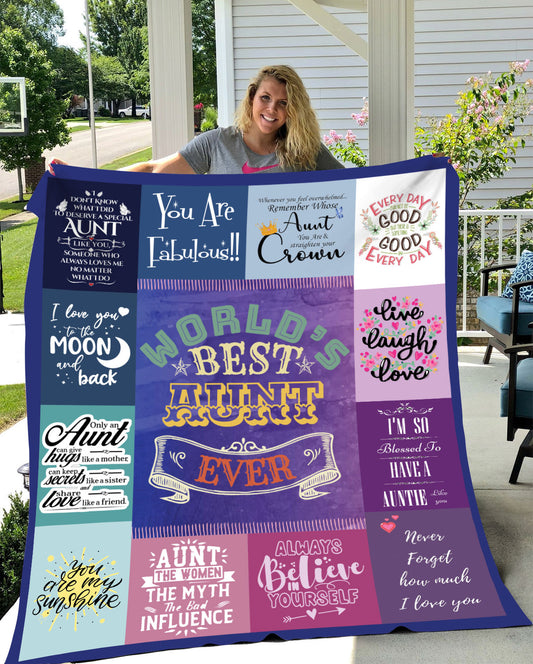 World's Best Aunt Ever Fleece Blanket