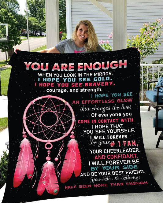 You Are Enough Fleece Blanket