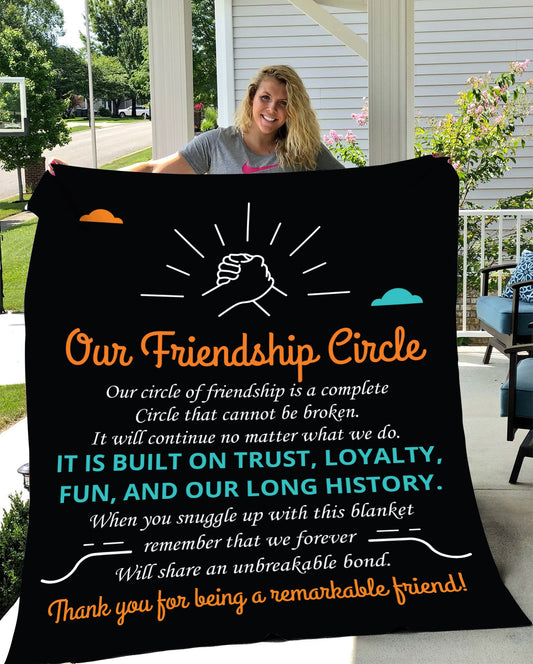 Our Friendship Circle Fleece Blanket