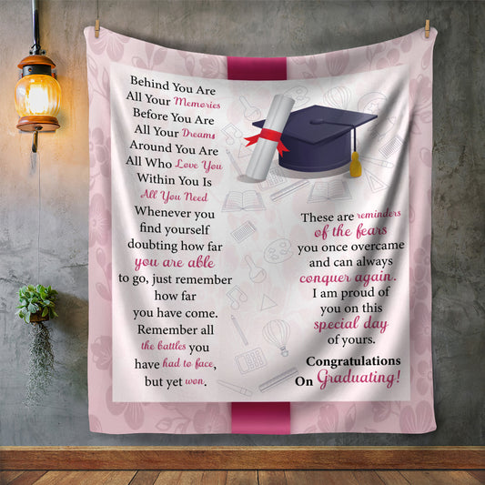 Congratulations On Graduating Fleece Blanket