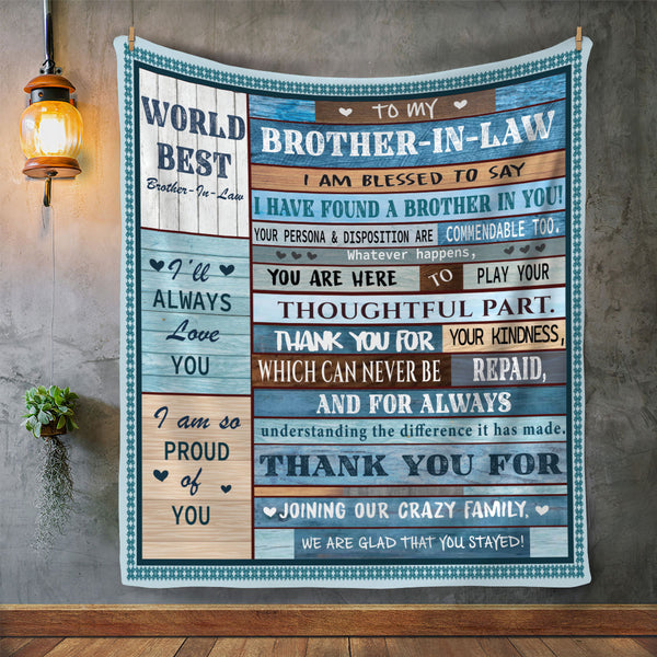 To My Brother-In-Law Fleece Blanket